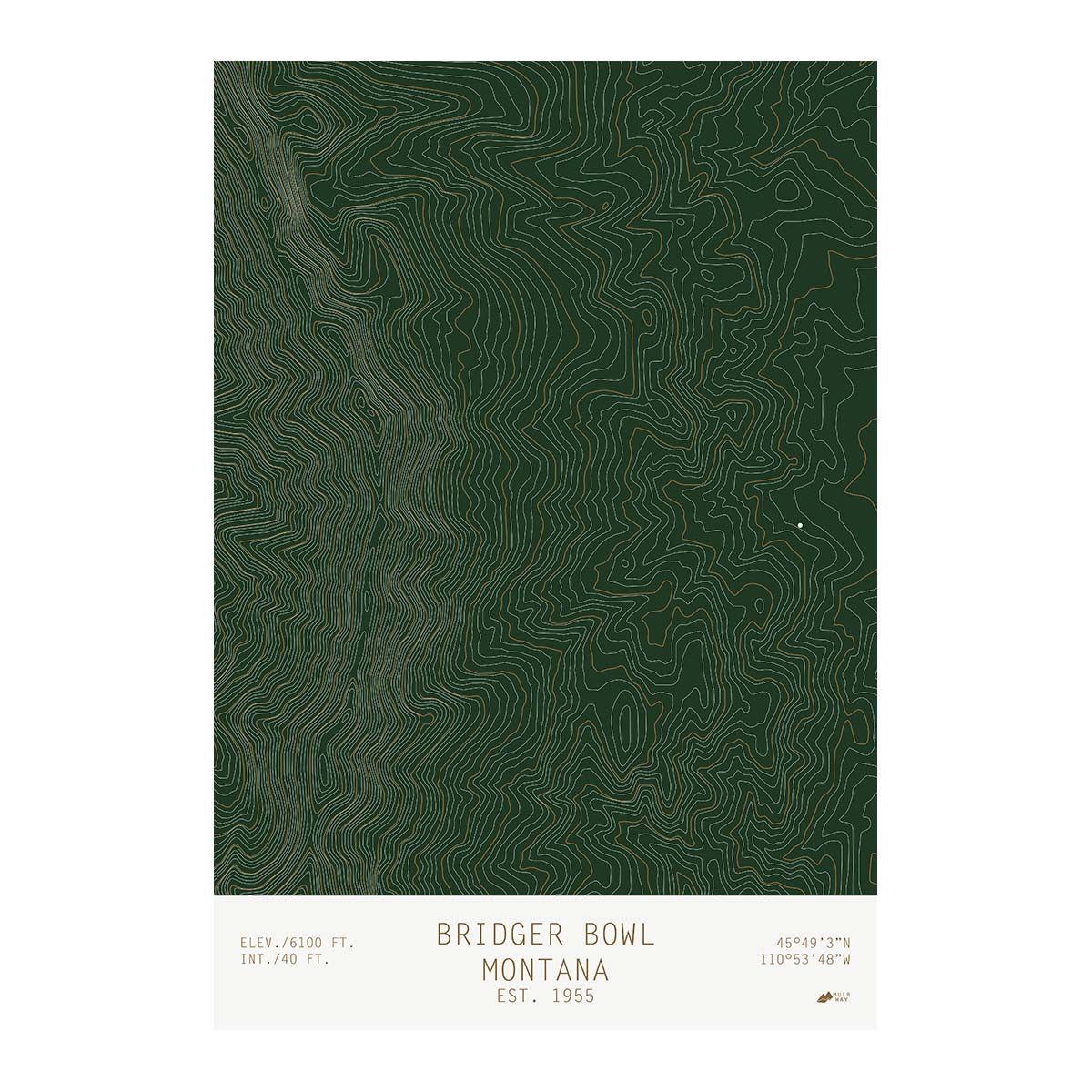 Bridger Bowl, Montana - Muir Way - TOPO Series