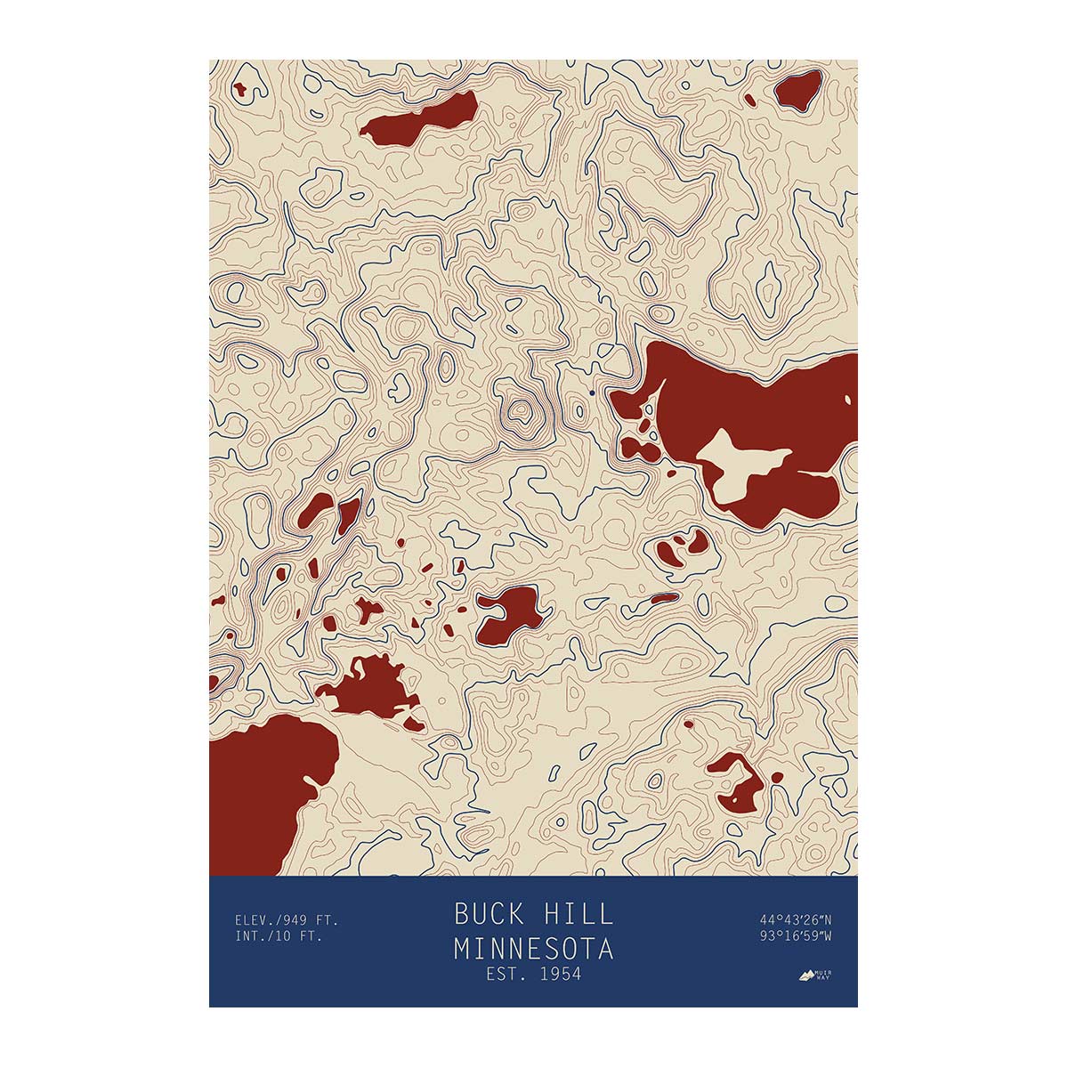 Buck Hill, Minnesota - Muir Way - TOPO Series