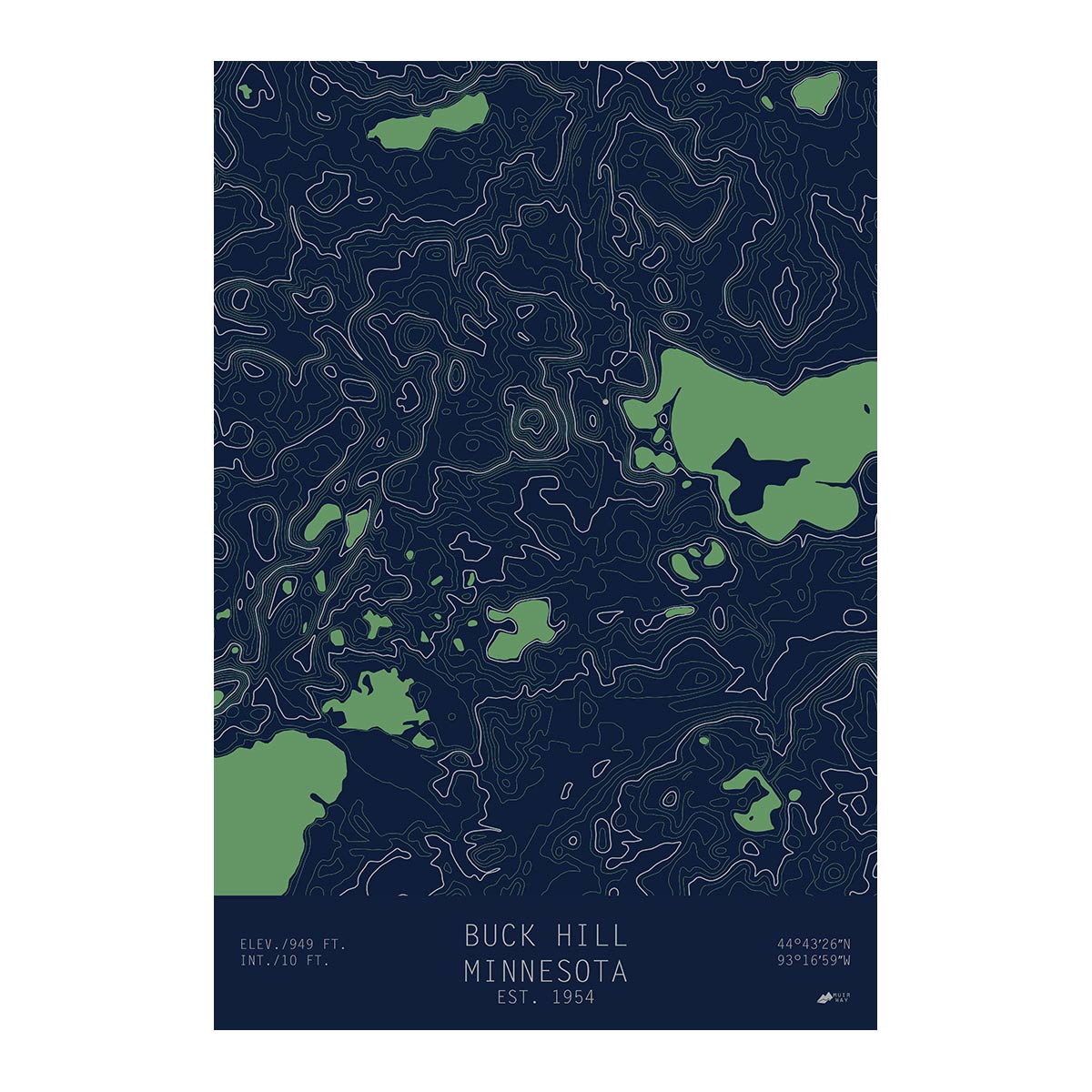 Buck Hill, Minnesota - Muir Way - TOPO Series