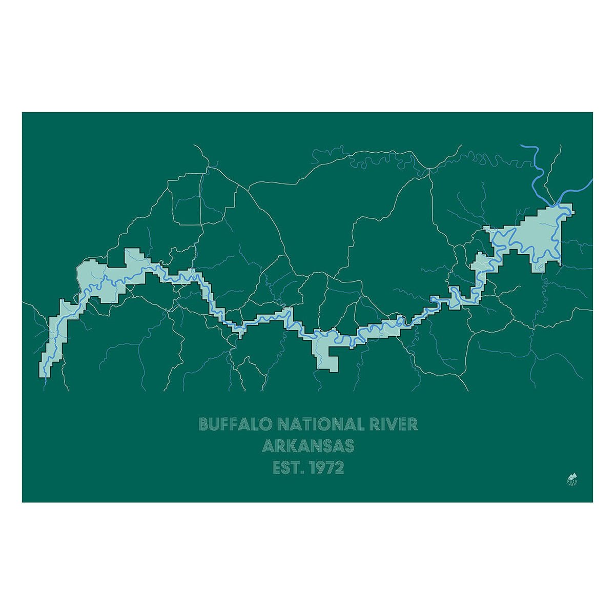 Buffalo National River Map - Muir Way - National Park
