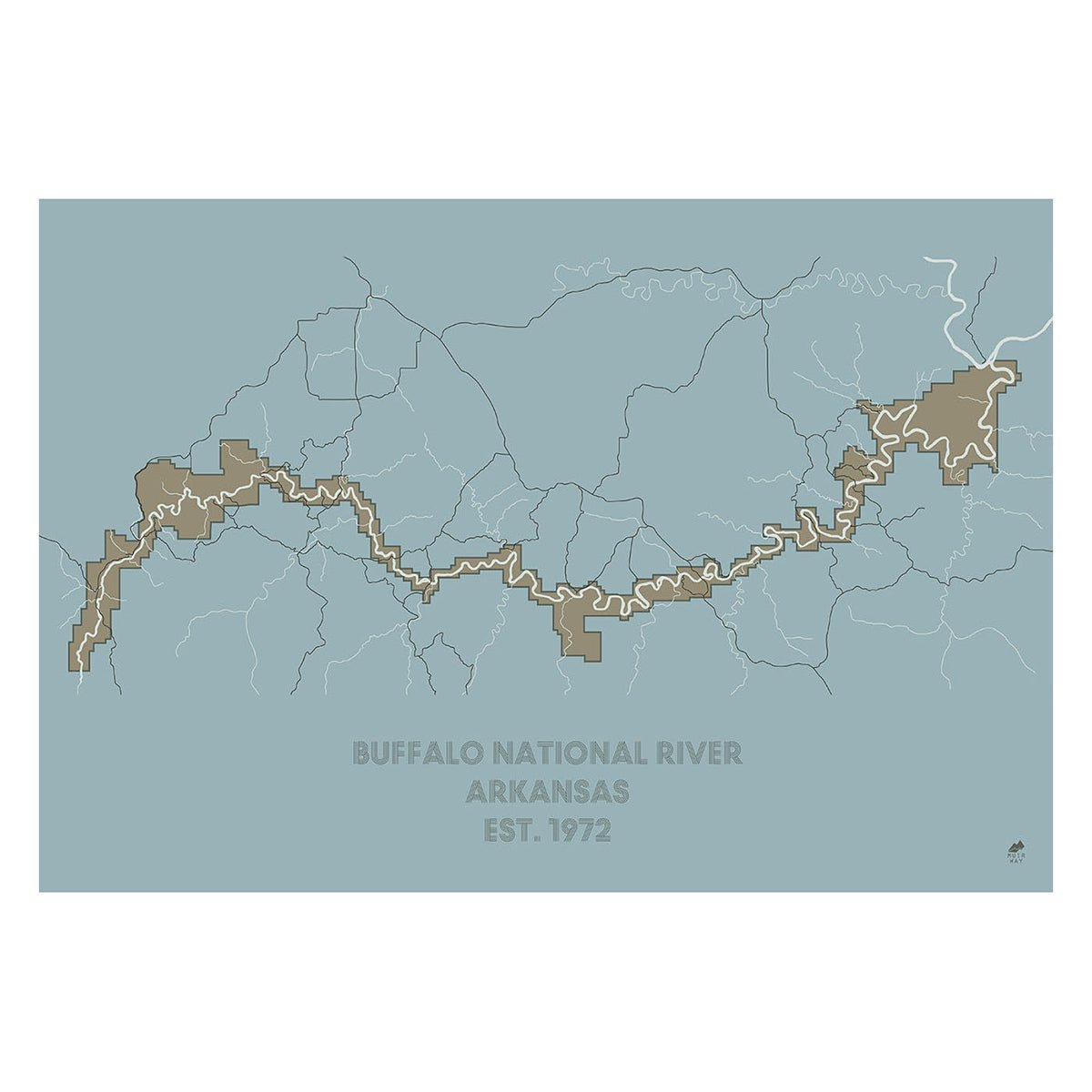 Buffalo National River Map - Muir Way - National Park