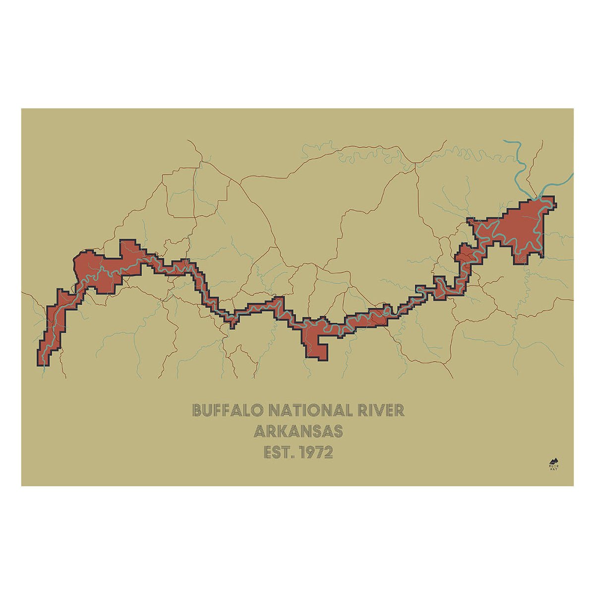 Buffalo National River Map - Muir Way - National Park