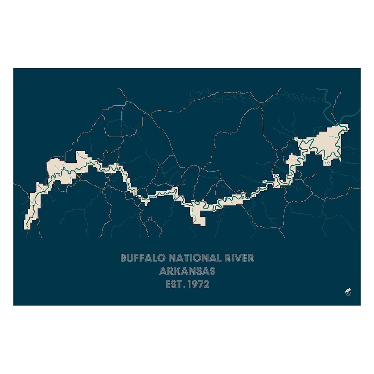 Buffalo National River Map - Muir Way - National Park