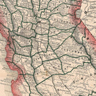 California 1883 Map - Muir Way - Vintage Map