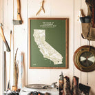 California Hydrological Map – Canvas Green - Muir Way - Hydrology