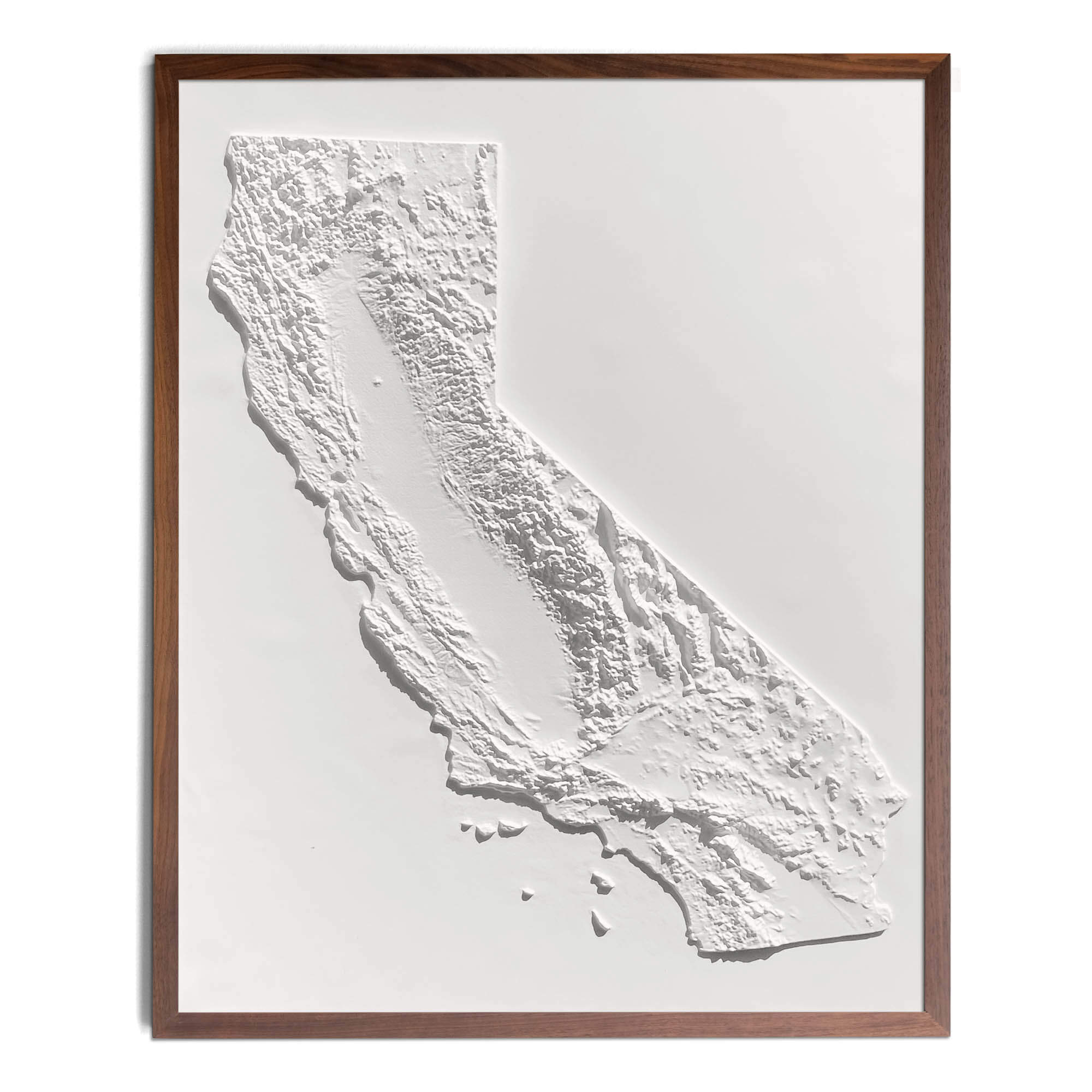 California 3D Raised Relief Map - Muir Way - 3D