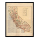 California State 1876 Map - Muir Way - Vintage Map