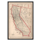 California 1883 Map - Muir Way - Vintage Map