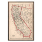 California 1883 Map - Muir Way - Vintage Map