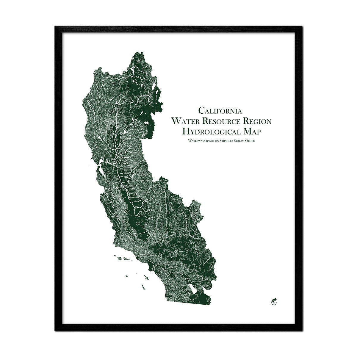 California Regional Hydrological Map - Muir Way - Hydrology