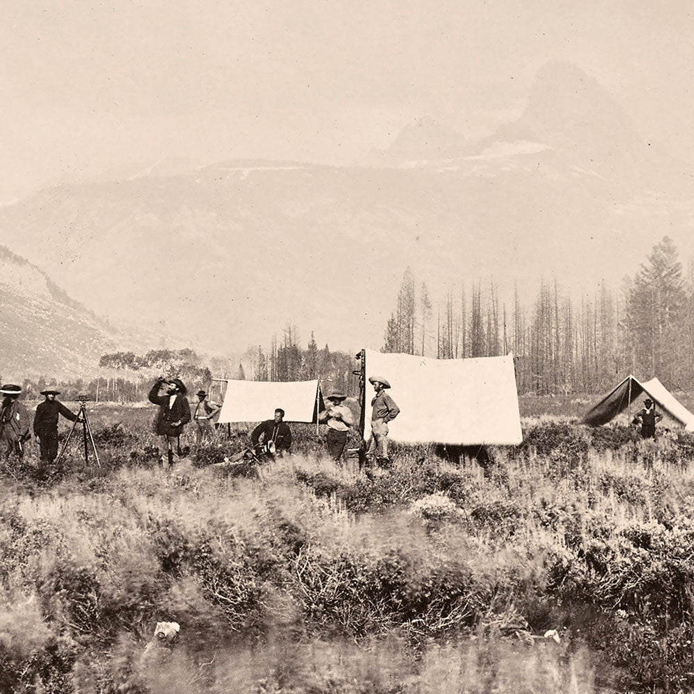 Camp at the Mouth of the Teton Canyon, Yellowstone 1873 - Muir Way - Photograph