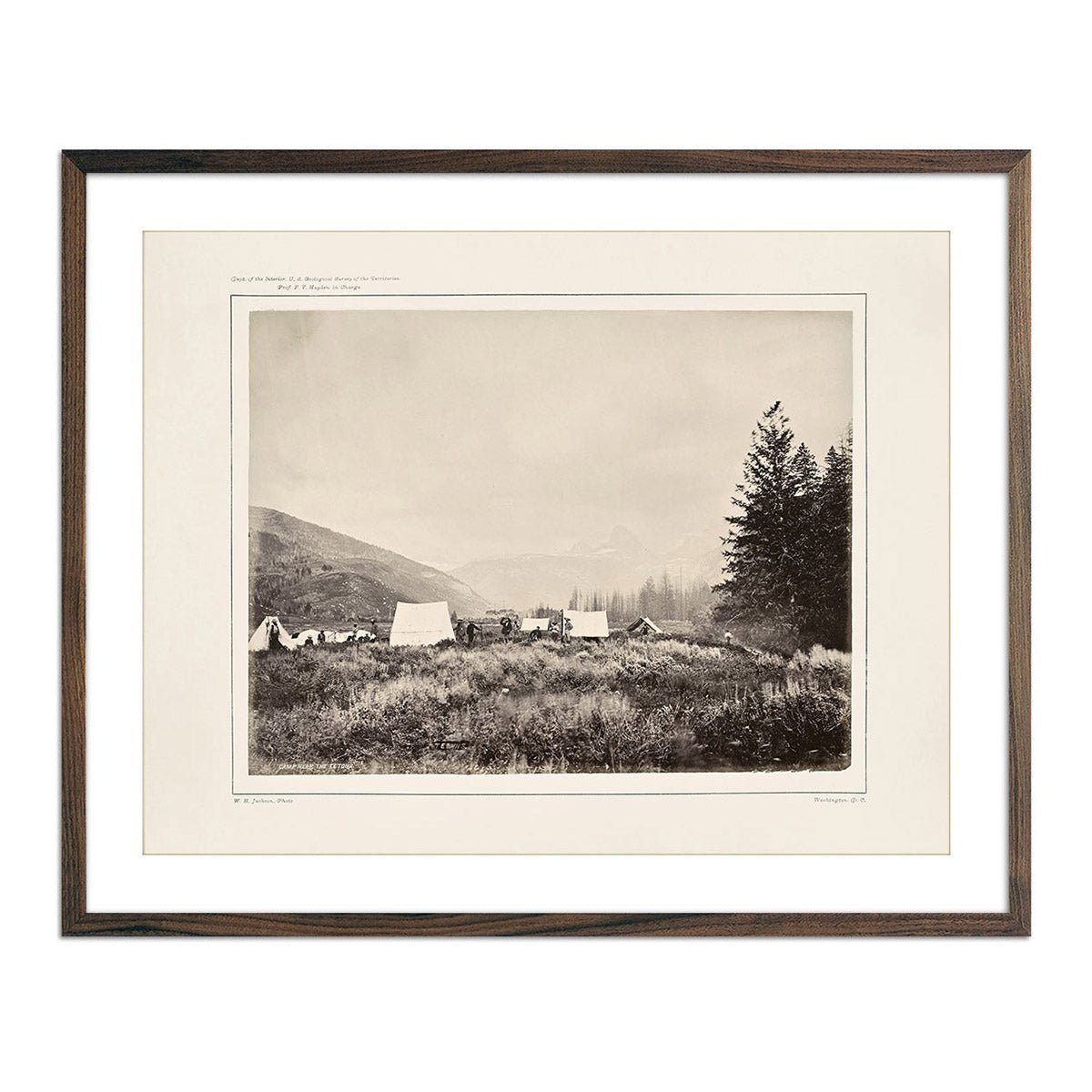 Camp at the Mouth of the Teton Canyon, Yellowstone 1873 - Muir Way - Photograph