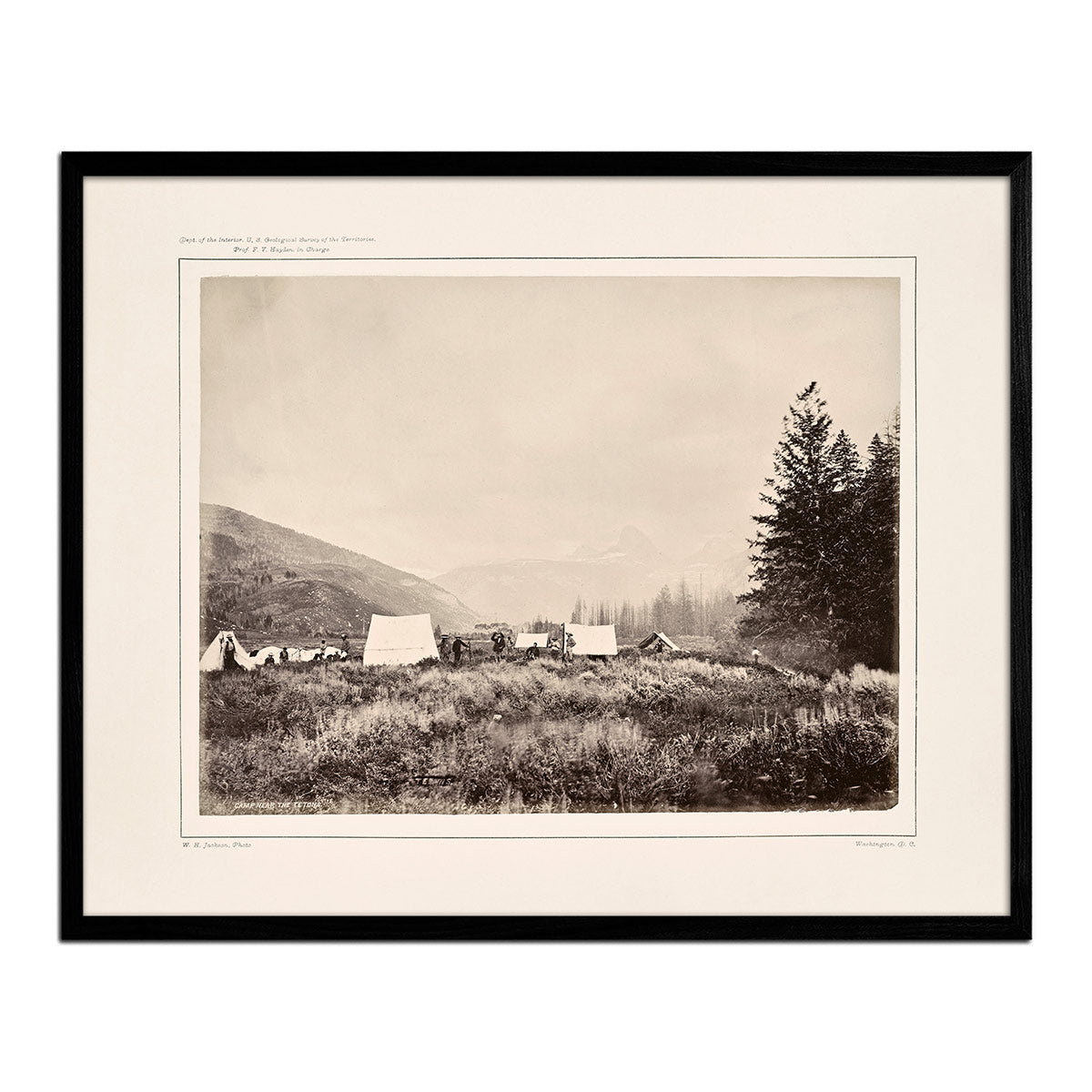 Camp at the Mouth of the Teton Canyon, Yellowstone 1873 - Muir Way - Photograph