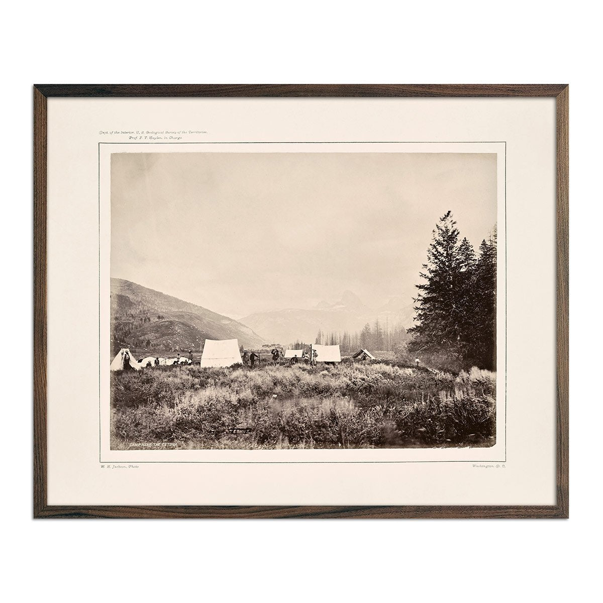 Camp at the Mouth of the Teton Canyon, Yellowstone 1873 - Muir Way - Photograph