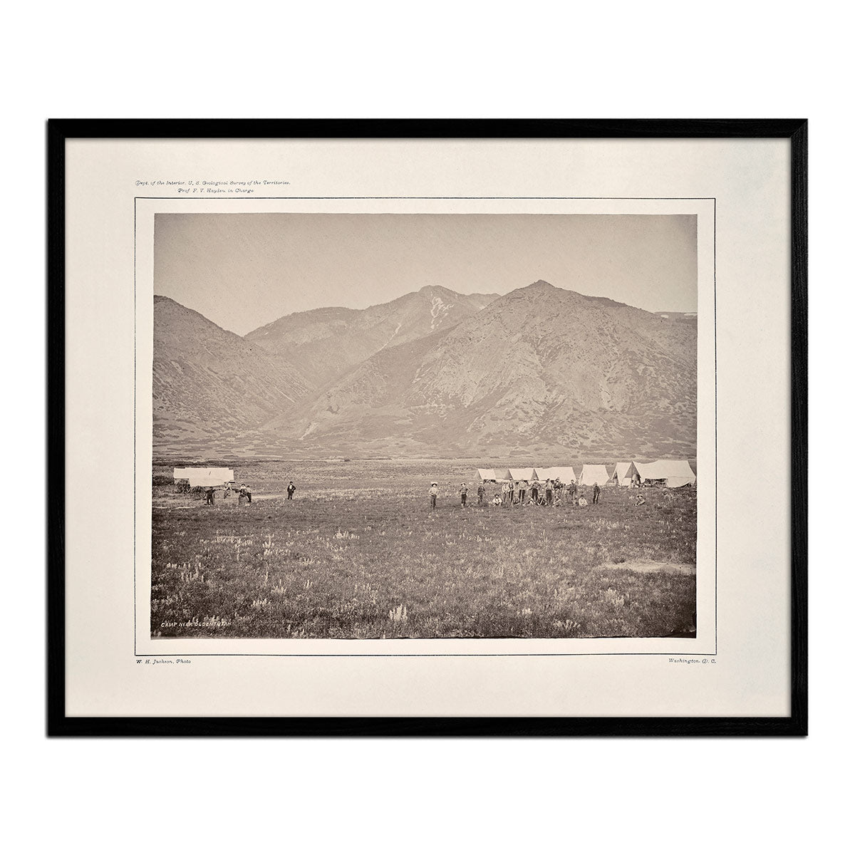 Camp of the USGS at Ogden, Utah, Yellowstone 1873 - Muir Way - Photograph