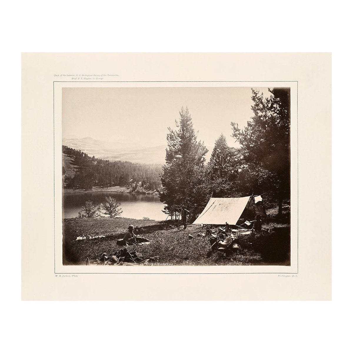 Camp on Mystic Lake, Yellowstone 1873 - Muir Way - Photograph