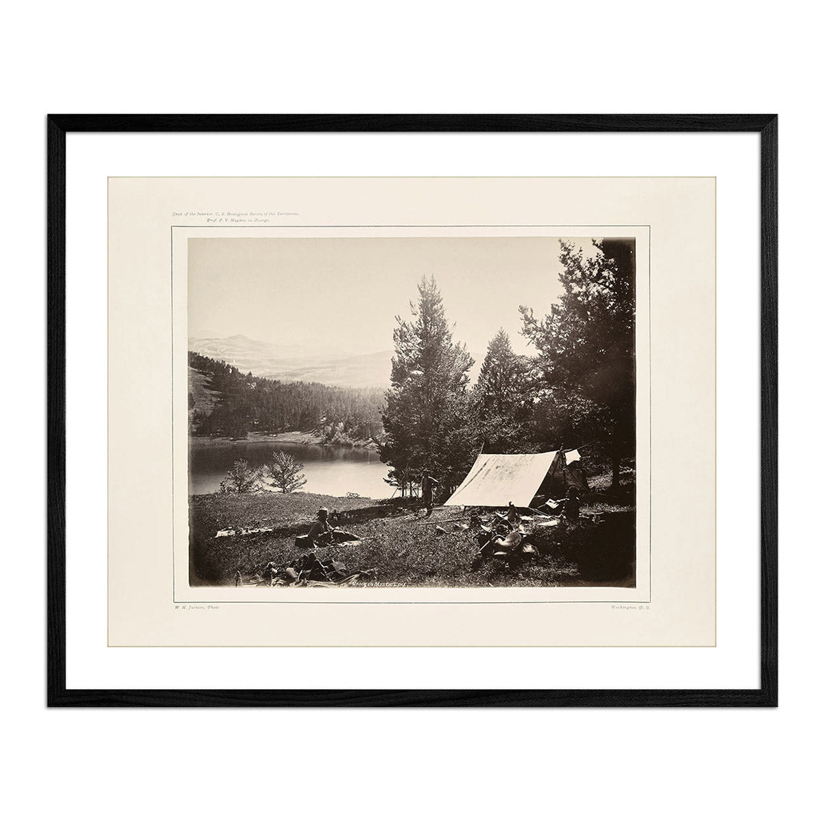 Camp on Mystic Lake, Yellowstone 1873 - Muir Way - Photograph