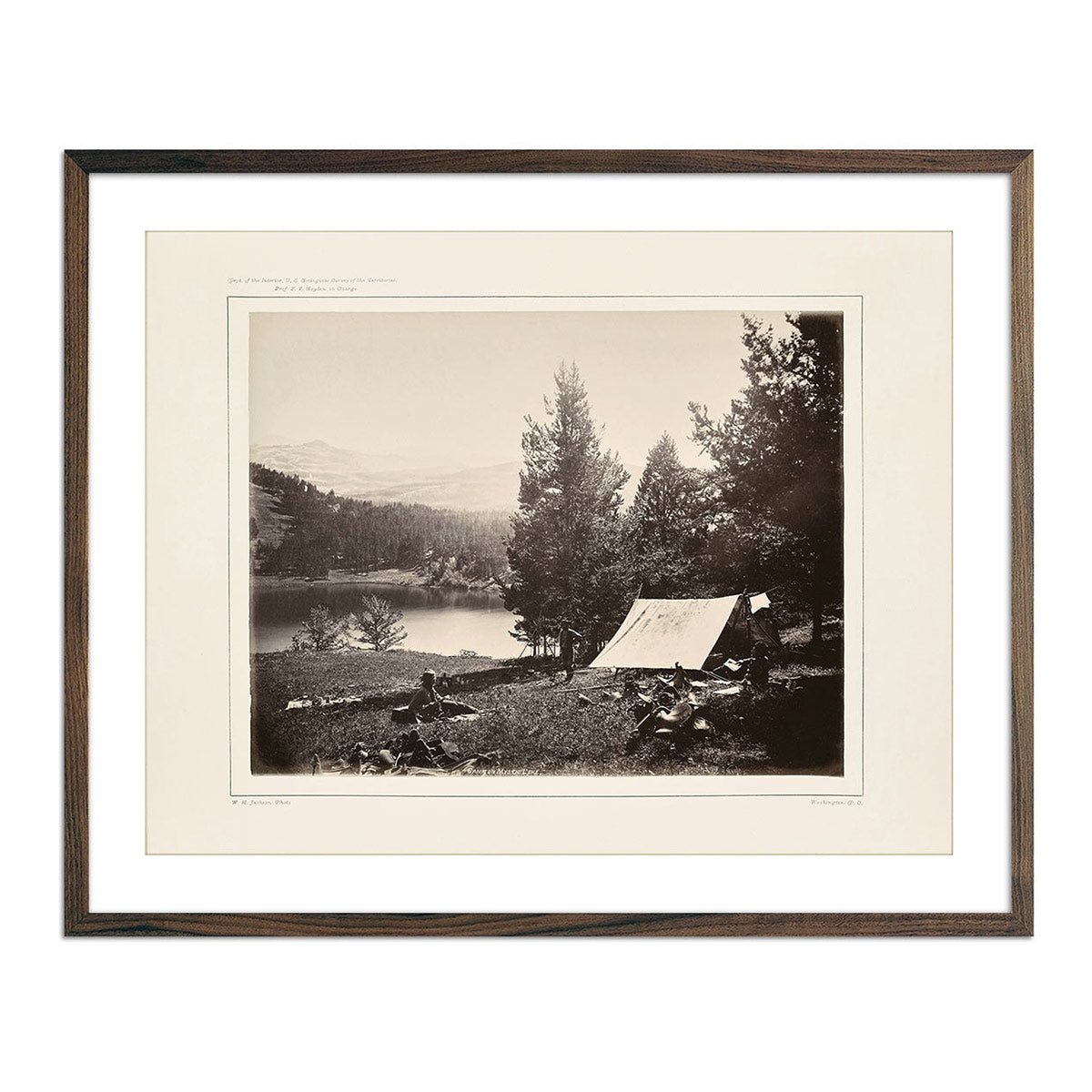 Camp on Mystic Lake, Yellowstone 1873 - Muir Way - Photograph