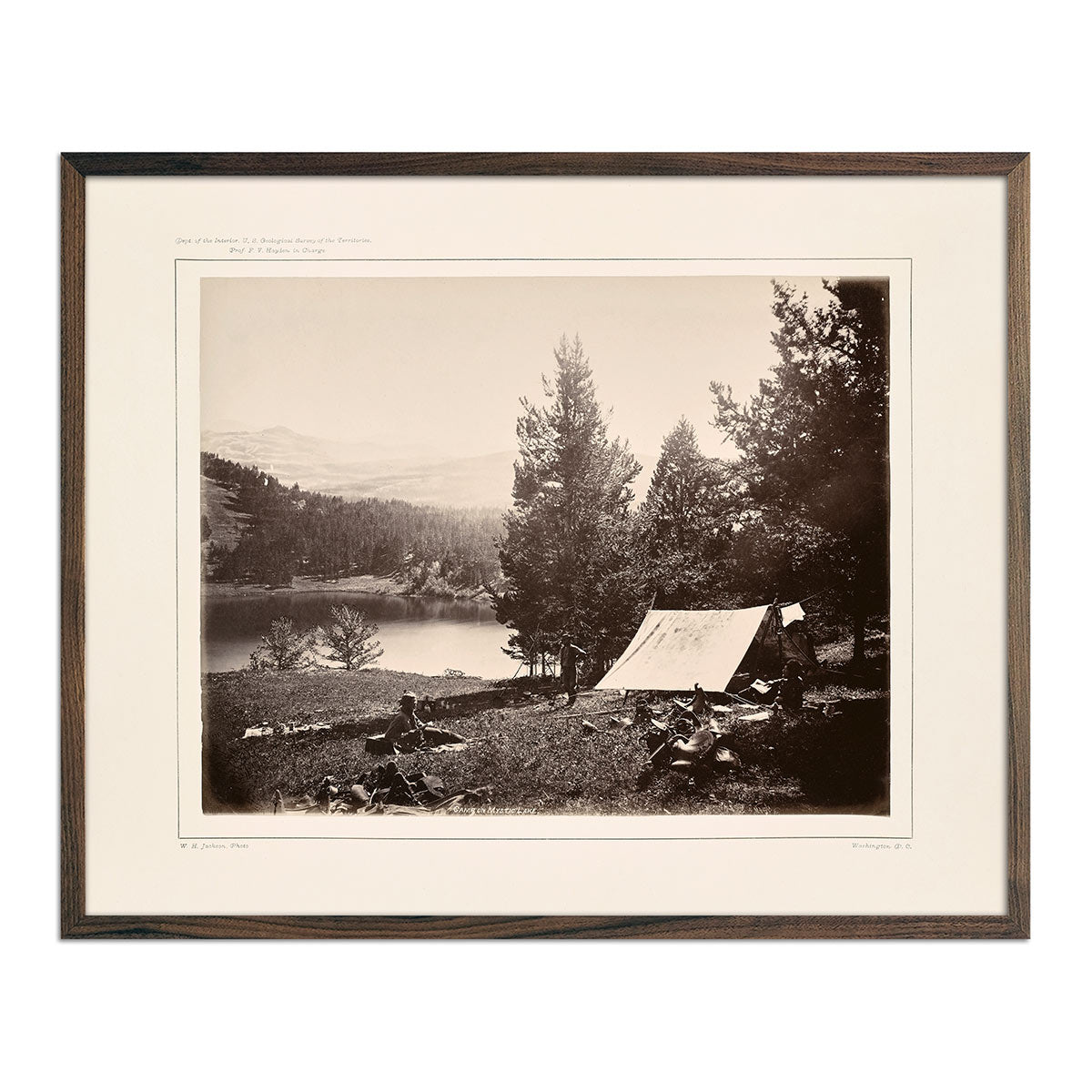Camp on Mystic Lake, Yellowstone 1873 - Muir Way - Photograph