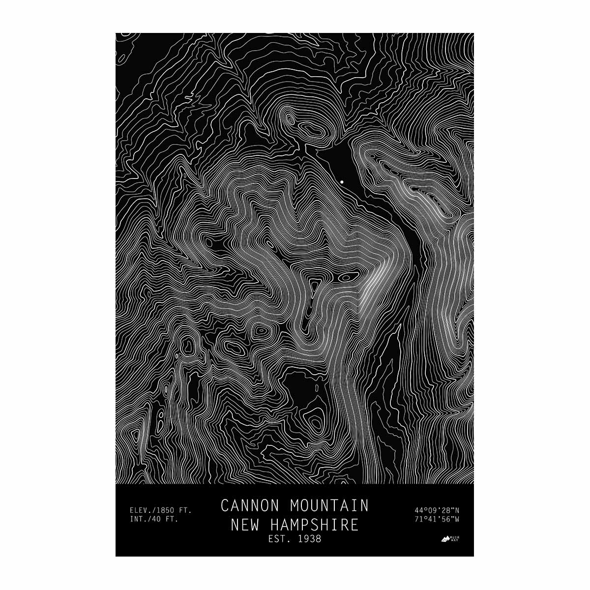Cannon Mountain, New Hampshire - Muir Way - TOPO Series