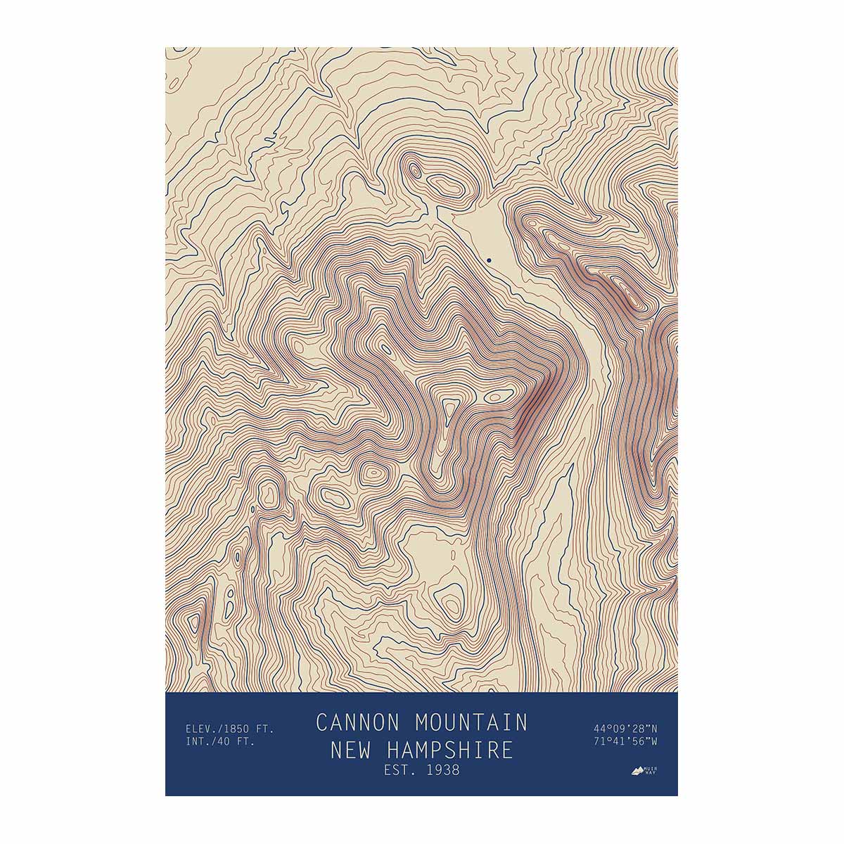 Cannon Mountain, New Hampshire - Muir Way - TOPO Series