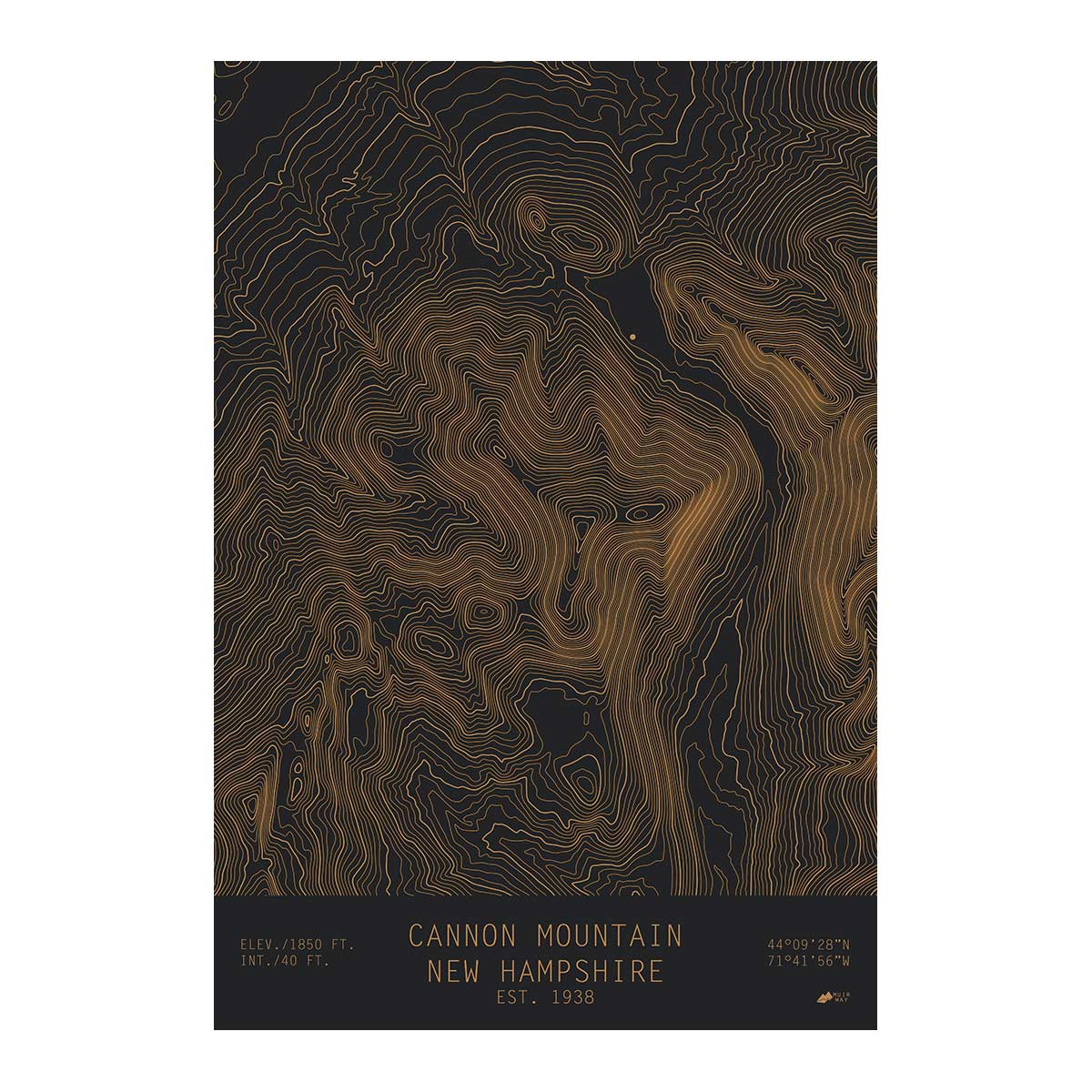 Cannon Mountain, New Hampshire - Muir Way - TOPO Series