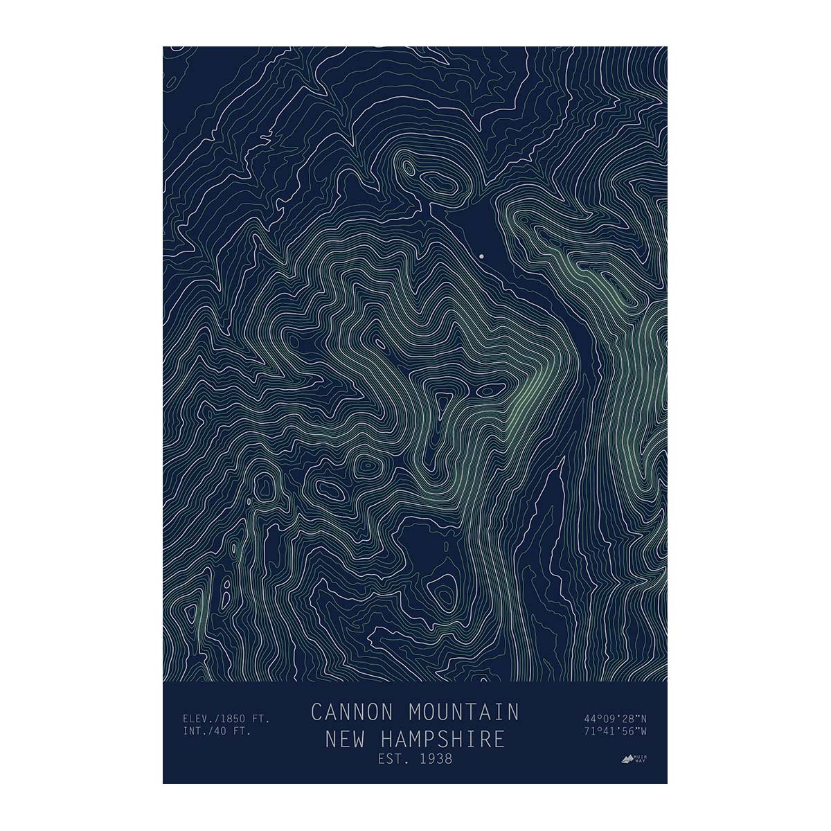 Cannon Mountain, New Hampshire - Muir Way - TOPO Series