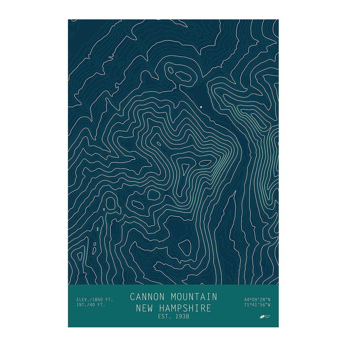 Cannon Mountain, New Hampshire - Muir Way - TOPO Series
