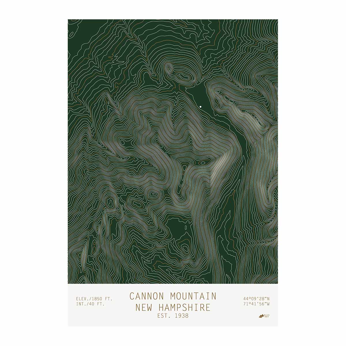 Cannon Mountain, New Hampshire - Muir Way - TOPO Series