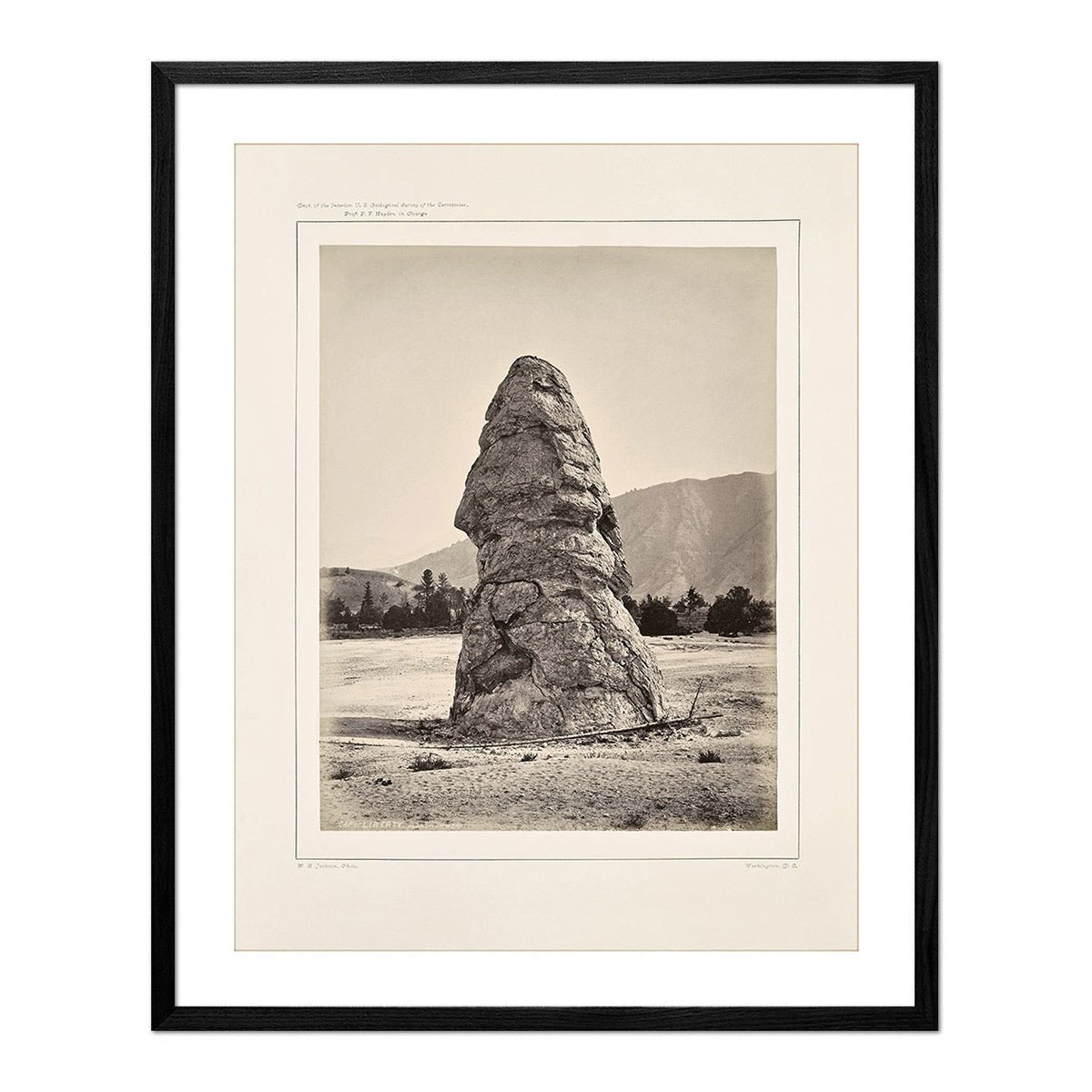 Cap of Liberty, Mammoth Hot Springs, Yellowstone 1873 - Muir Way - Photograph