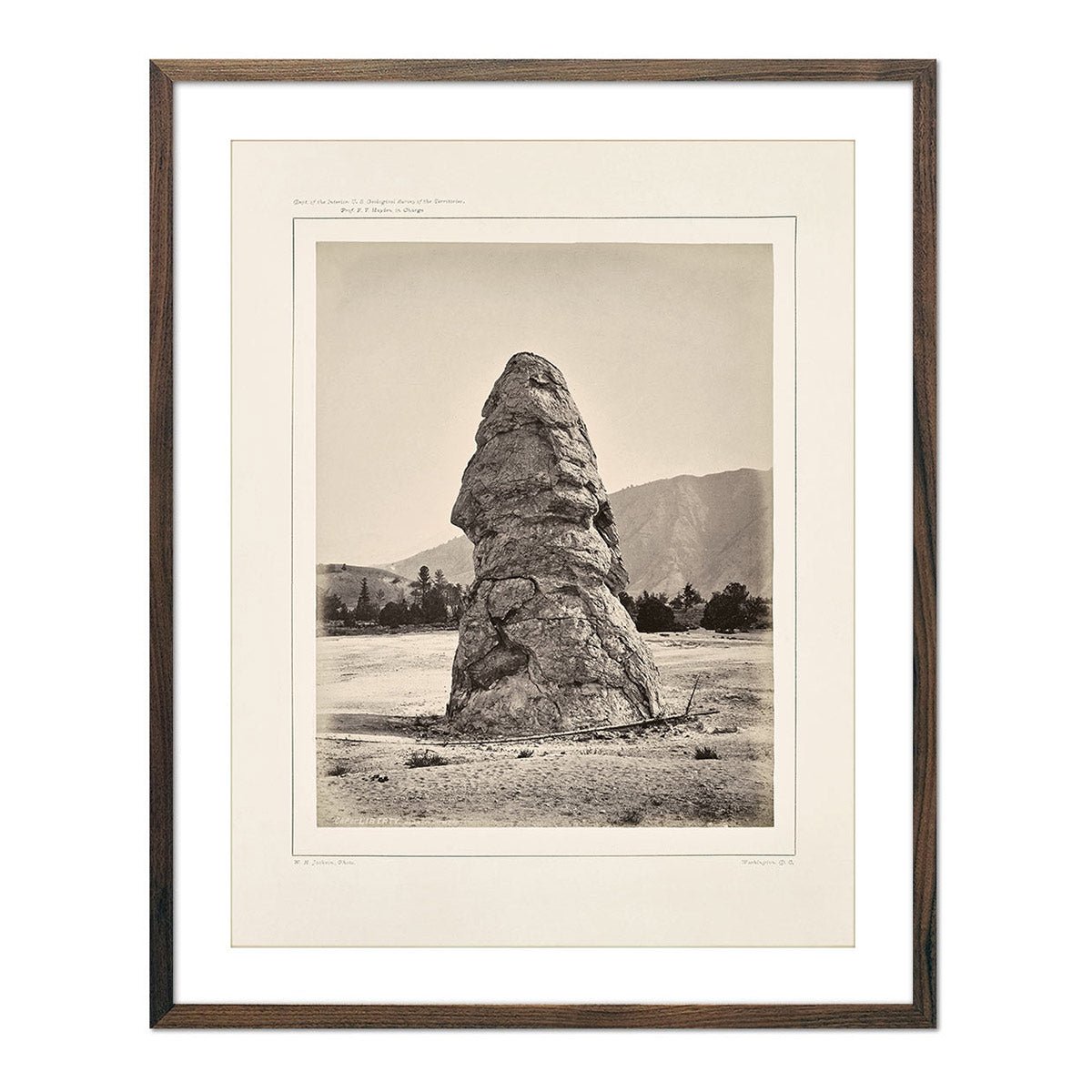 Cap of Liberty, Mammoth Hot Springs, Yellowstone 1873 - Muir Way - Photograph