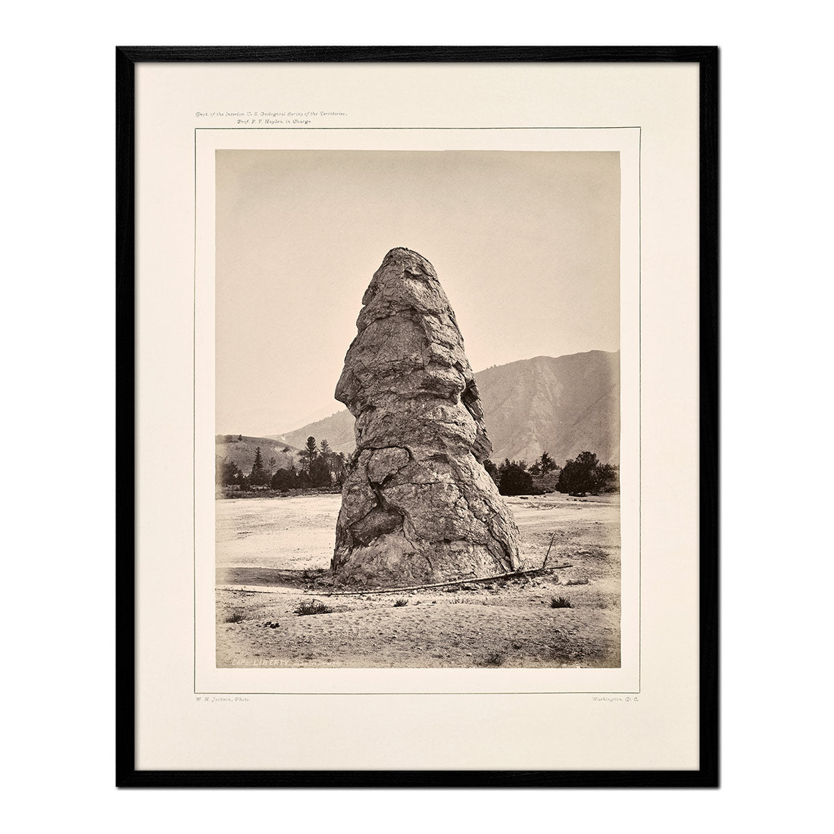 Cap of Liberty, Mammoth Hot Springs, Yellowstone 1873 - Muir Way - Photograph
