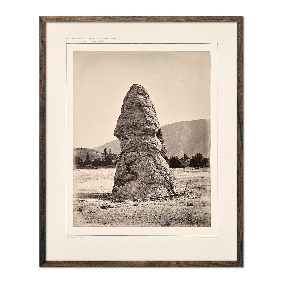 Cap of Liberty, Mammoth Hot Springs, Yellowstone 1873 - Muir Way - Photograph