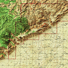 Carlsbad Caverns Shaded Relief Map - Muir Way - Relief Series