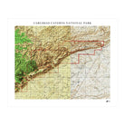 Carlsbad Caverns Shaded Relief Map - Muir Way - Relief Series
