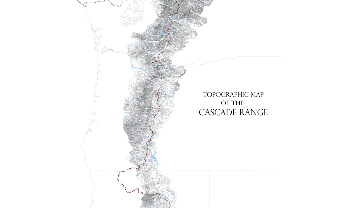 Map of Cascade Mountains Range
