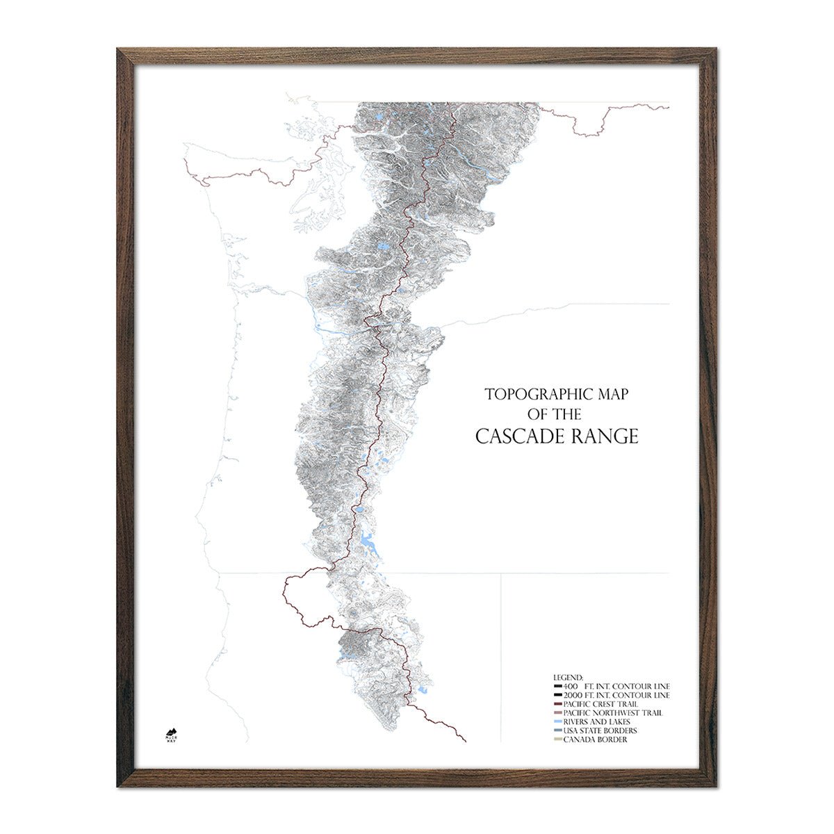 Cascade Range Map - Muir Way - Range Series