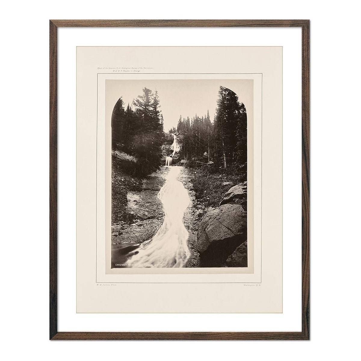 Cascade from Mount Blackmore, Yellowstone 1873 - Muir Way - Photograph