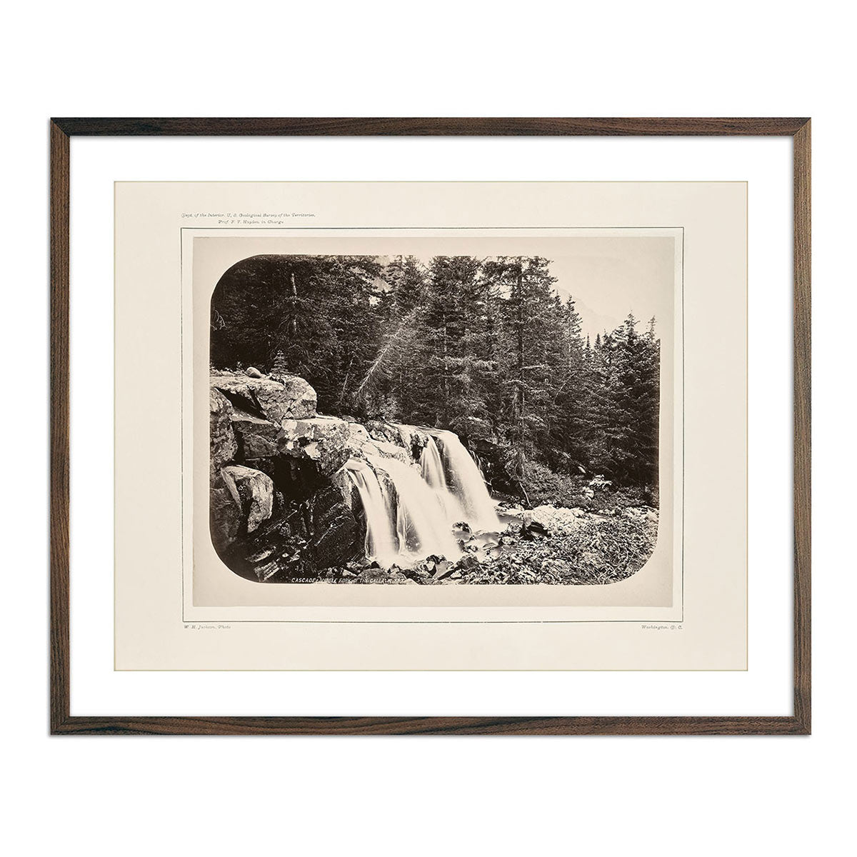 Cascade from Mount Blackmore No. 2, Yellowstone 1873 - Muir Way - Photograph