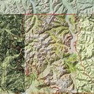 North Cascades Shaded Relief Map - Muir Way - Relief Series