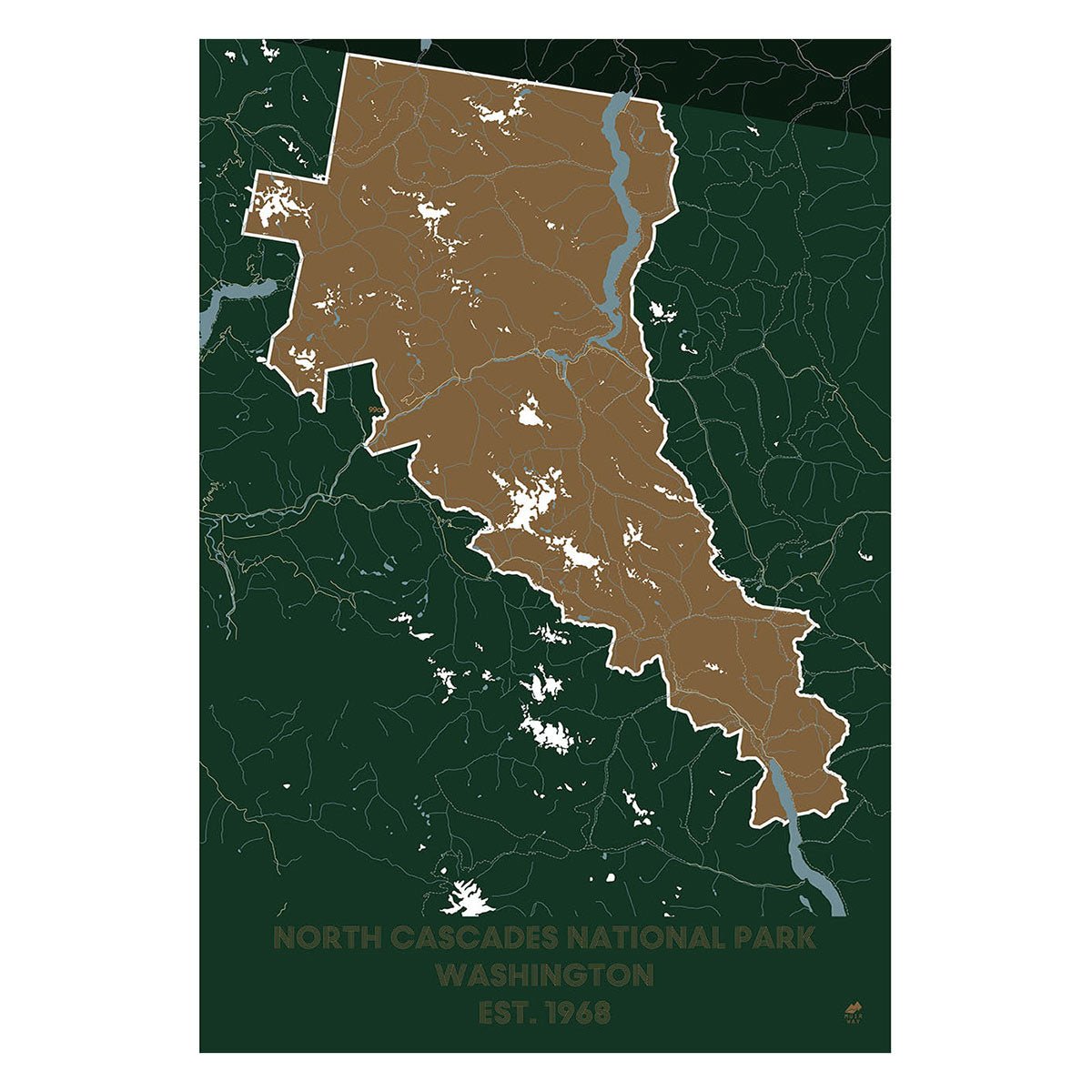 North Cascades National Park Map - Muir Way - National Park