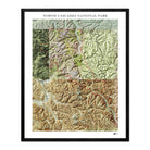 North Cascades Shaded Relief Map - Muir Way - Relief Series