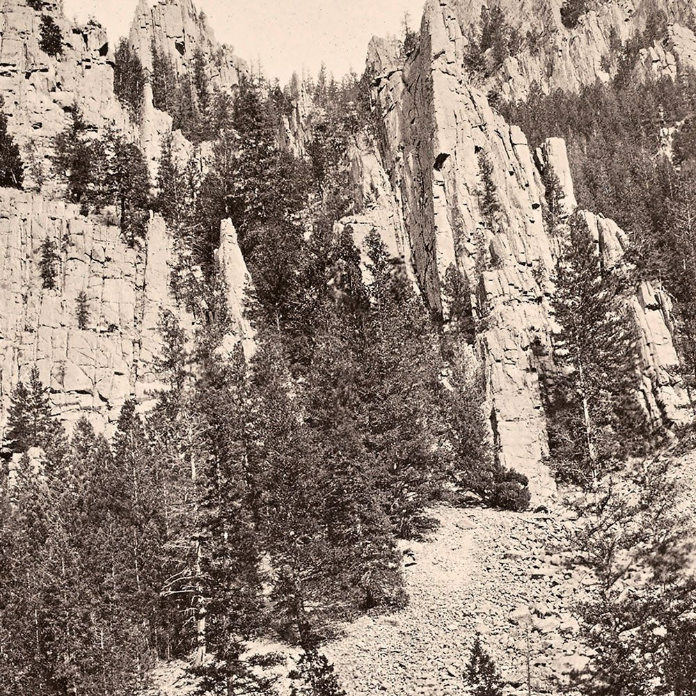 Castellated Walls of Gallatin Canyon, Yellowstone 1873 - Muir Way - Photograph