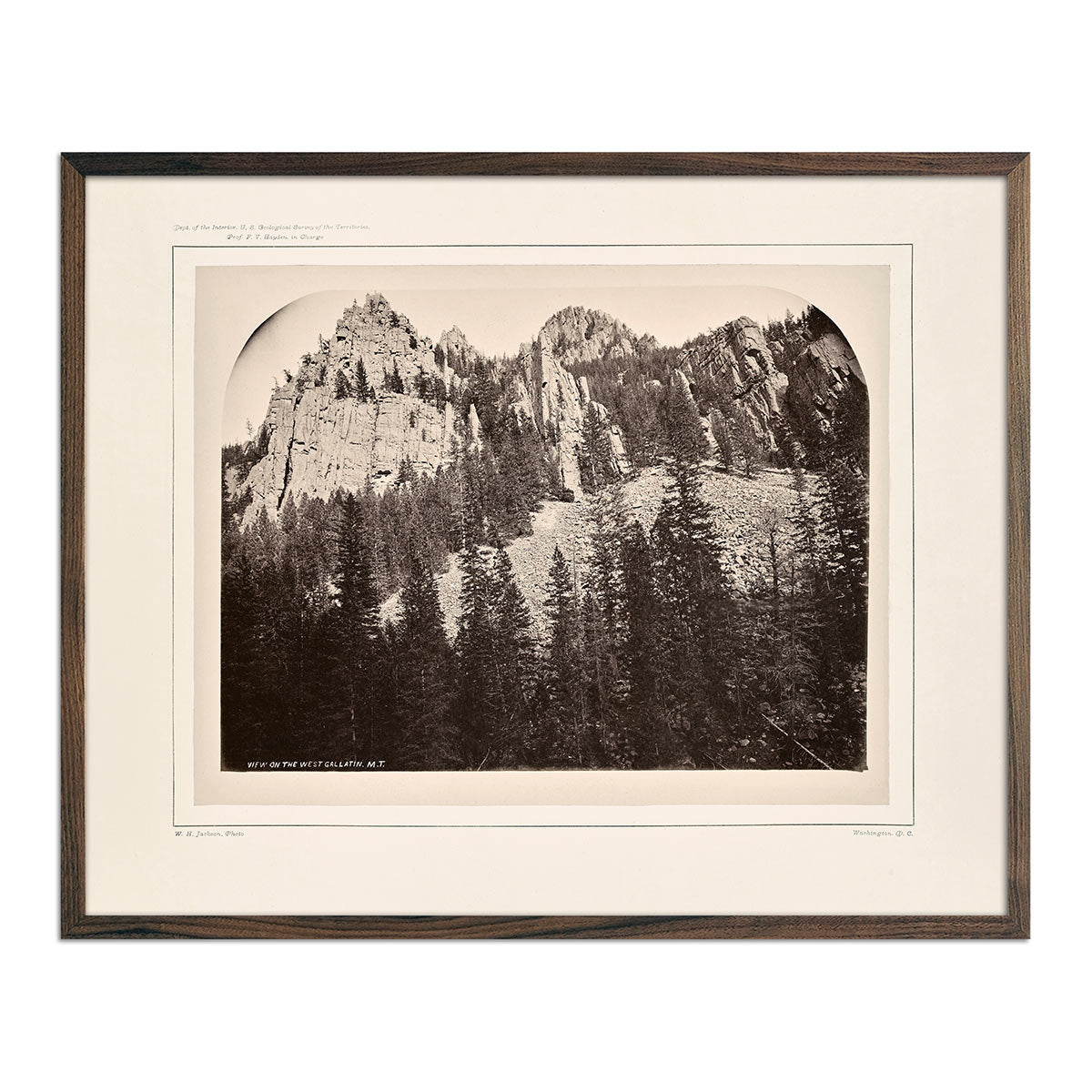 Castellated Walls of Gallatin Canyon, Yellowstone 1873 - Muir Way - Photograph