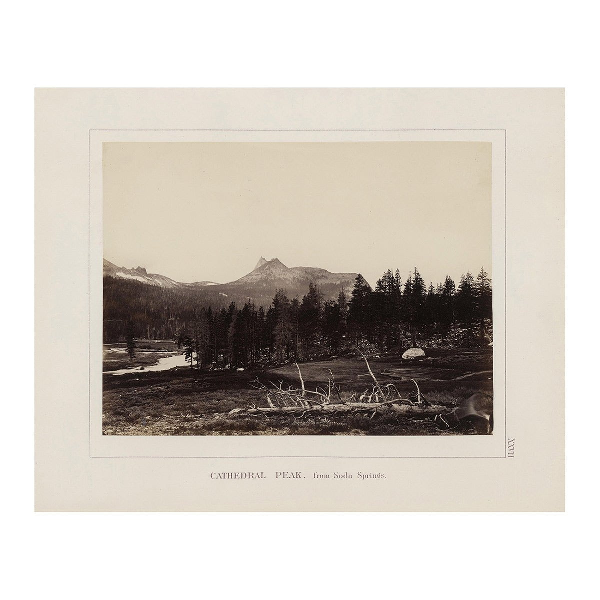 Cathedral Peak from Soda Springs, Yosemite 1868 - Muir Way - Photograph