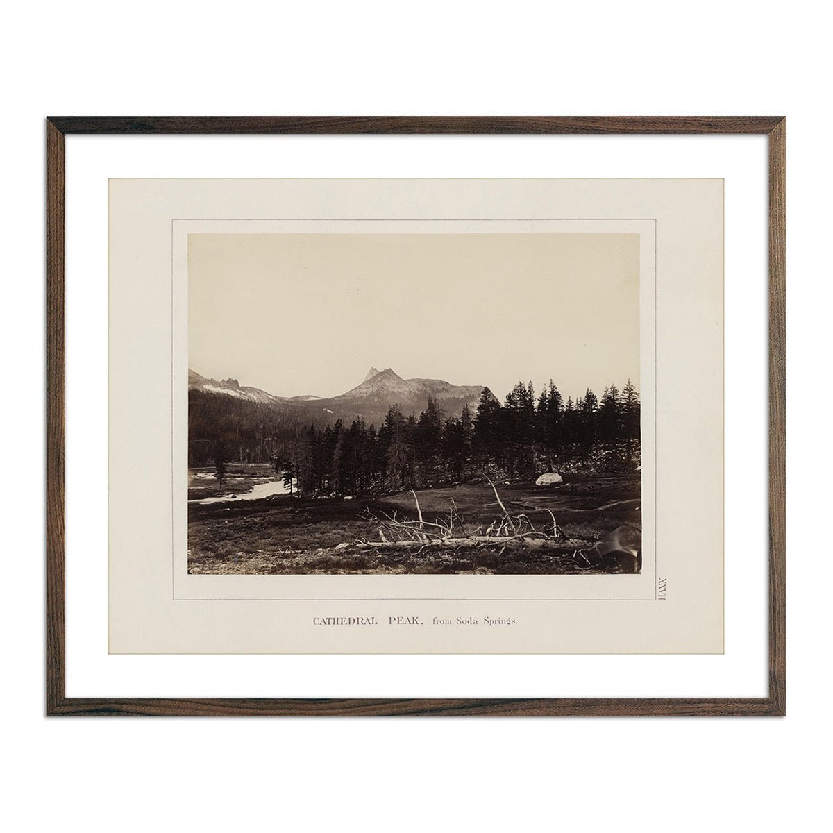 Cathedral Peak from Soda Springs, Yosemite 1868 - Muir Way - Photograph