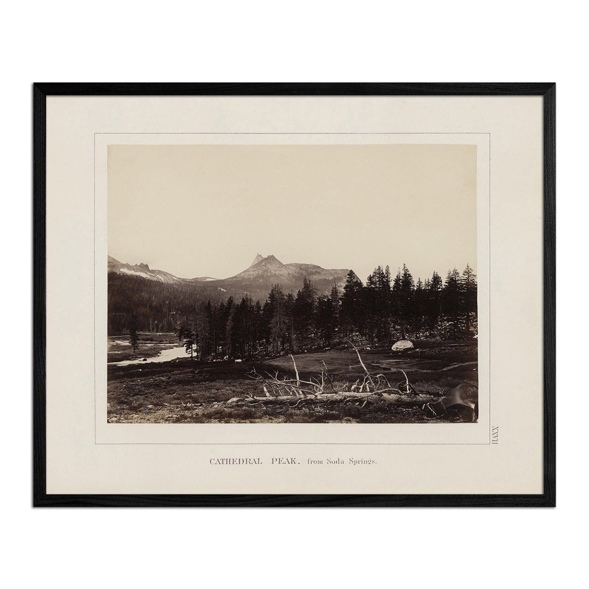 Cathedral Peak from Soda Springs, Yosemite 1868 - Muir Way - Photograph