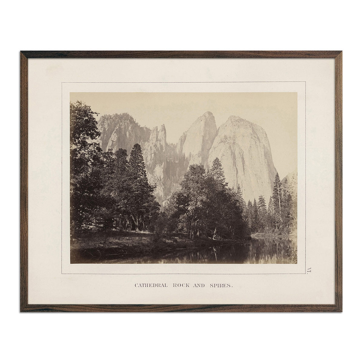 Cathedral Rock and Spires, Yosemite 1868 - Muir Way - Photograph