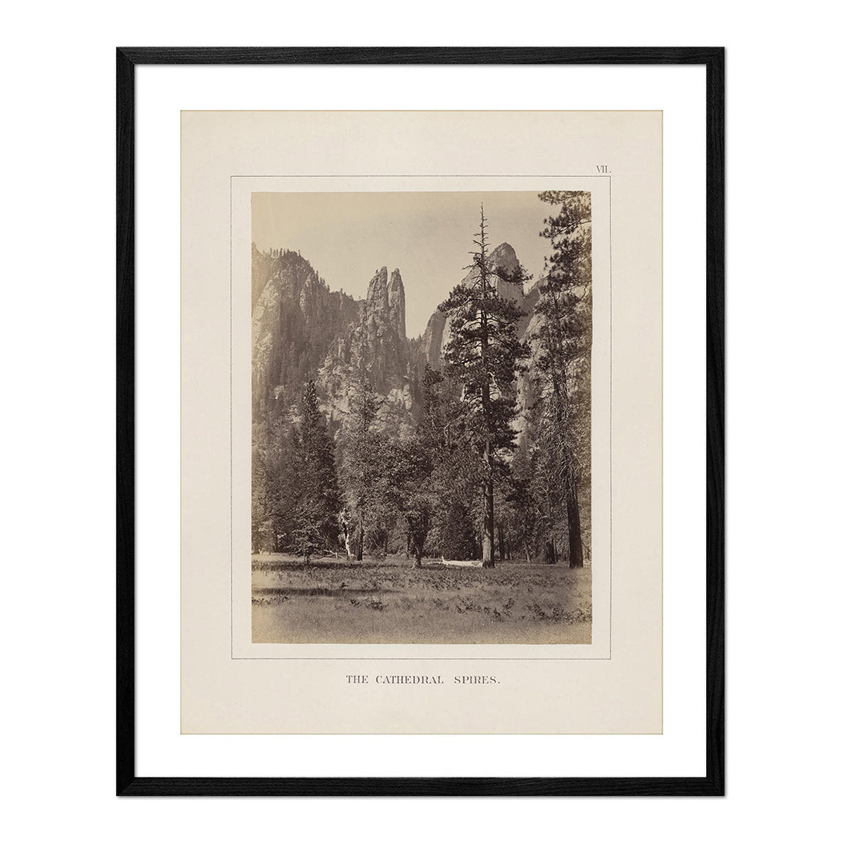 Cathedral Spires, Yosemite 1868 - Muir Way - Photograph
