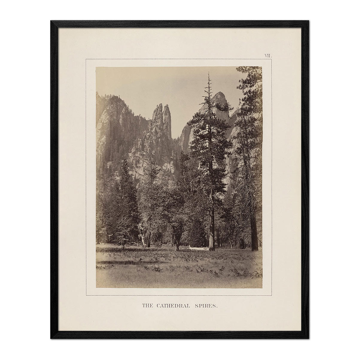 Cathedral Spires, Yosemite 1868 - Muir Way - Photograph